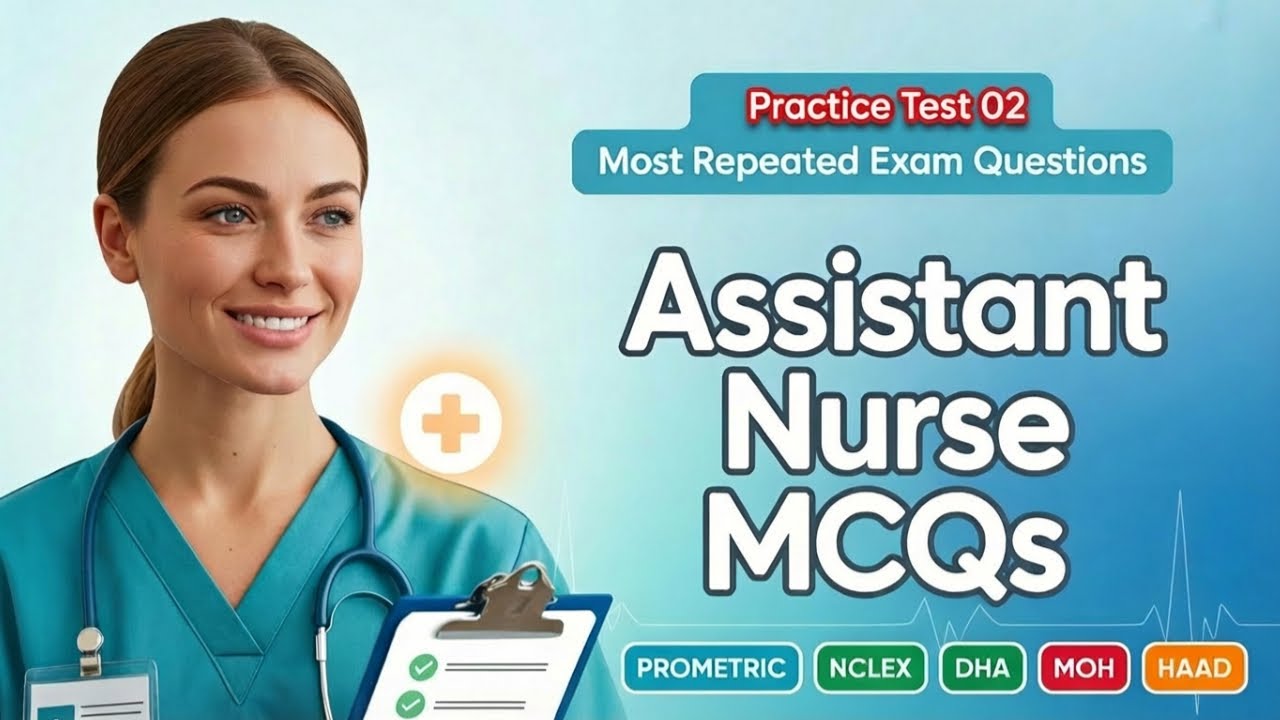 Assistant Nurse Licensing MCQs | DHA, MOH, DOH Exam Prep
