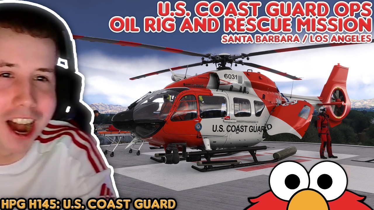 Oil-Rig & Rescue als U.S. Coast Guard Helicopter 🚁 an der Küste von Santa Barbara & Los Angeles