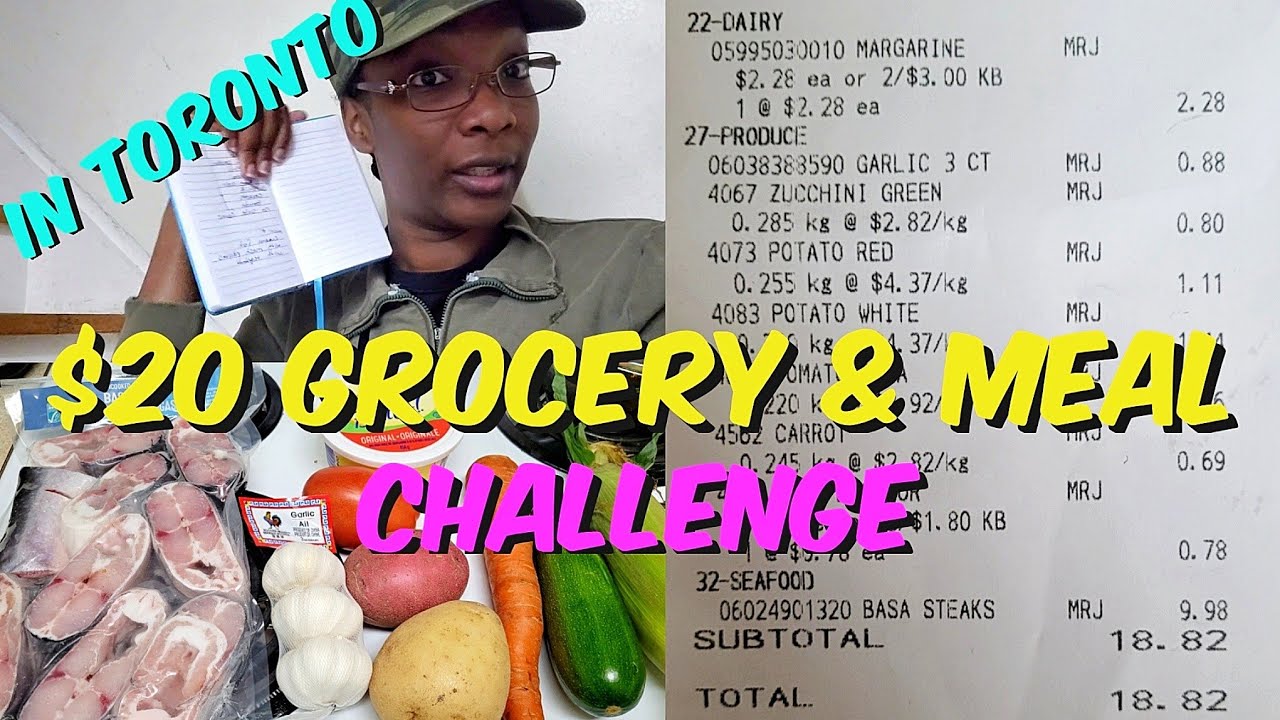 $20 Grocery and Meal Challenge in Toronto | Grocery Budget Challenge #budgetlife