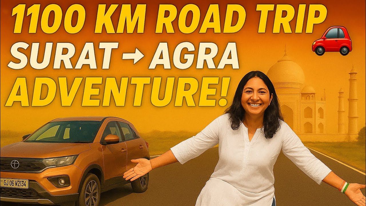 1100 Km 😳 SURAT ➡️AGRA Road Trip 🚗| Kya Non Stop Possible hai? 🤔 #FunAtVlogs