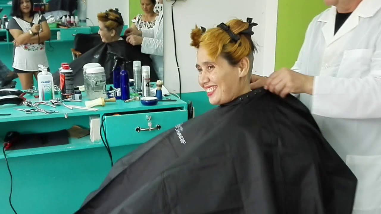 Girl undercut and hair shave