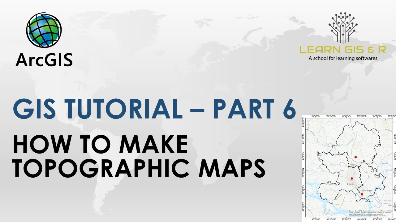GIS Tutorial | Part 6 | How to create topographic base maps | Study area mapping | ArcGIS Tutorials