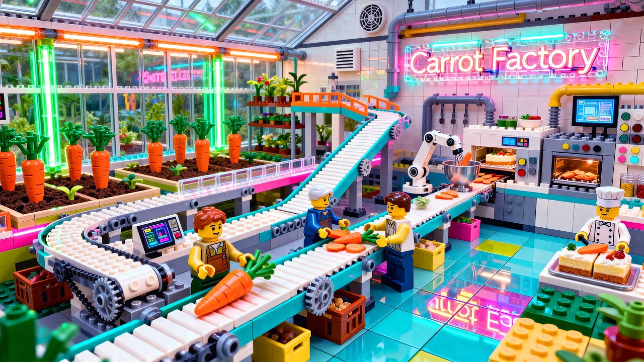 От сада к идеальному морковному торту из LEGO • Вырасти сад из LEGO • Покадровая анимация