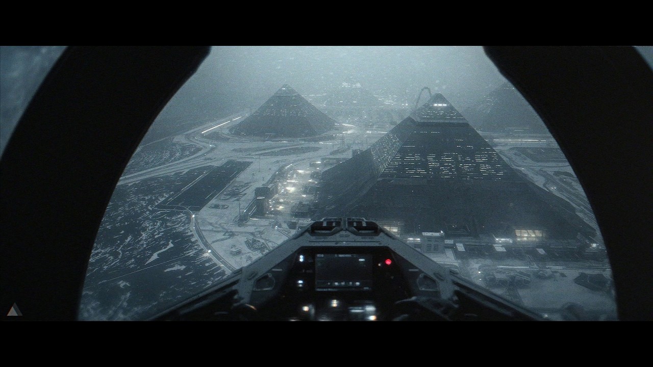 The Tyrell Complex | Blade Runner Snowy Megacity Ambient for Deep Focus