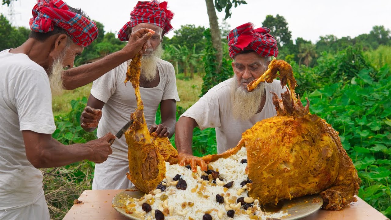 Full Goat  Mutton Biryani - Different Style Biriyani Cooking in Goat Belly for Special People