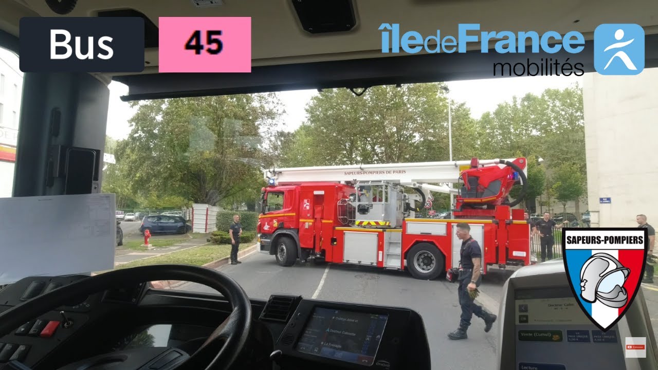 Bus 45 Transdev NSSD | Gare du Blanc-Mesnil RER - Gare du Vert-Galant RER - 4K