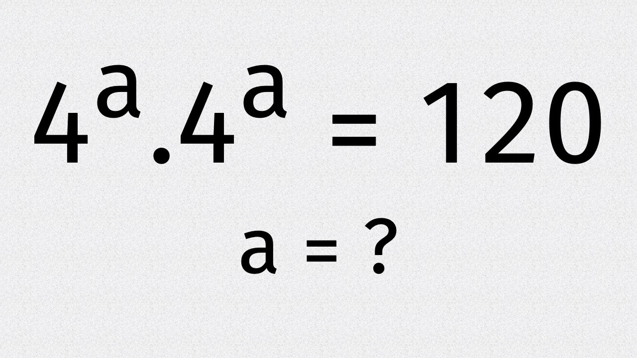 Solve for a in this nice exponential equation | Math Olympiad Mathematics