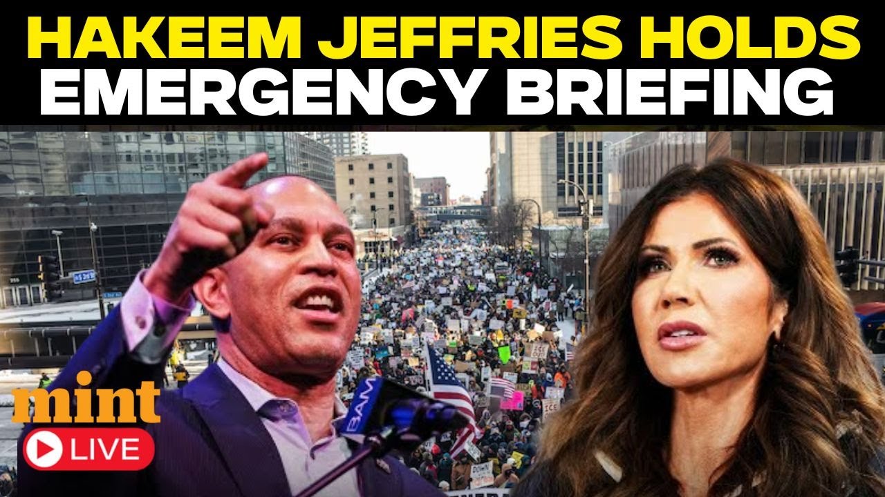 Hakeem Jeffries LIVE: Urgent Press Conference as Democrats Move to Oust Kristi Noem | ICE | US News