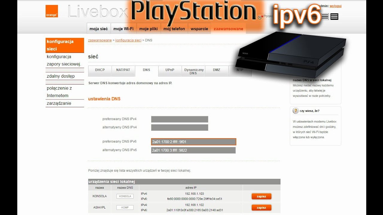 Jak ustawić IPV6 Neostrada + PS4 \\ LiveBox FunBox ustawienie IPV6