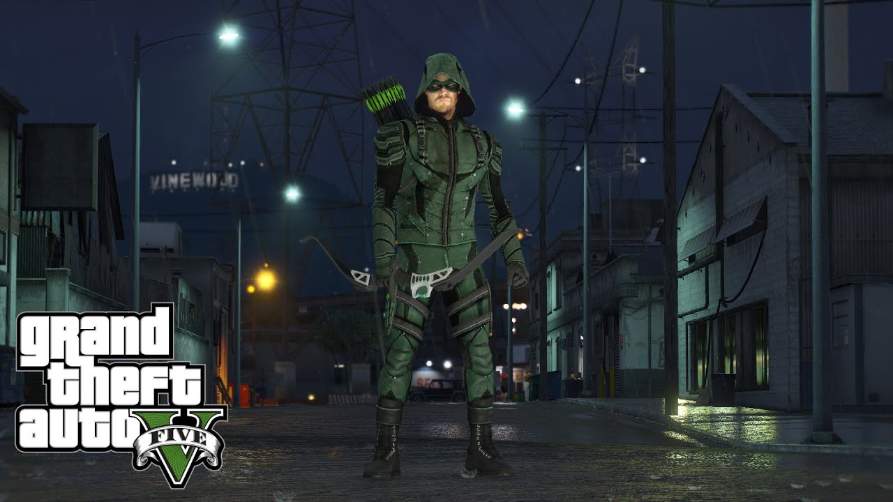GTA 5 - The Ultimate GREEN ARROW Mod! (Gameplay)