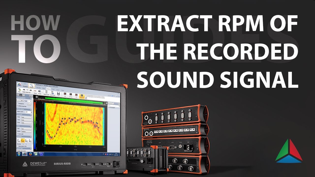 How to extract RPM from recorded sound signal using DewesoftX DAQ software