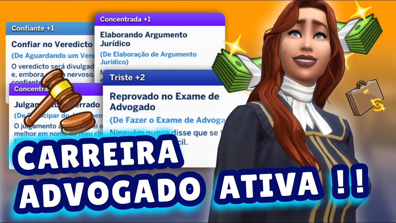 CARREIRA ATIVA de ADVOGADO | Mod + Tradução | The Sims 4
