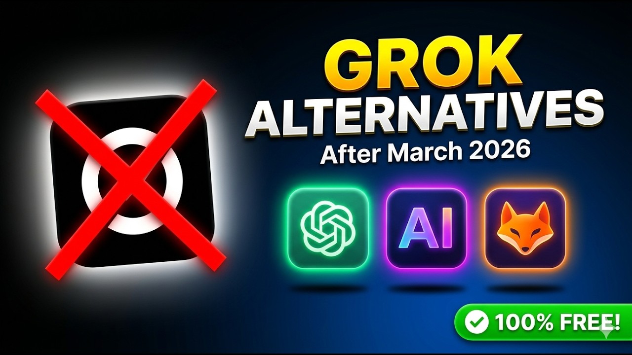Best FREE Grok AI Alternatives 2026 🔥 (100% FREE Tools After March 2026!)