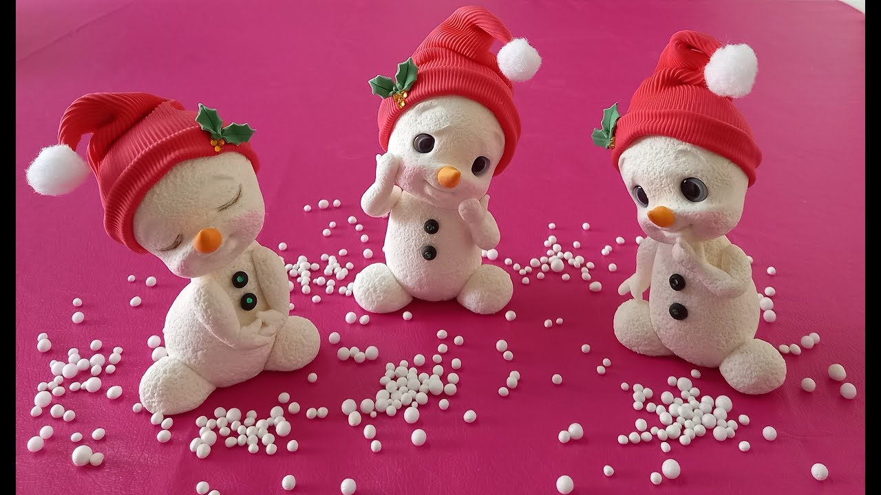 CÓMO HACER MUÑECOS DE NIEVE PARA NAVIDAD!   ALITA DOMINGUEZ