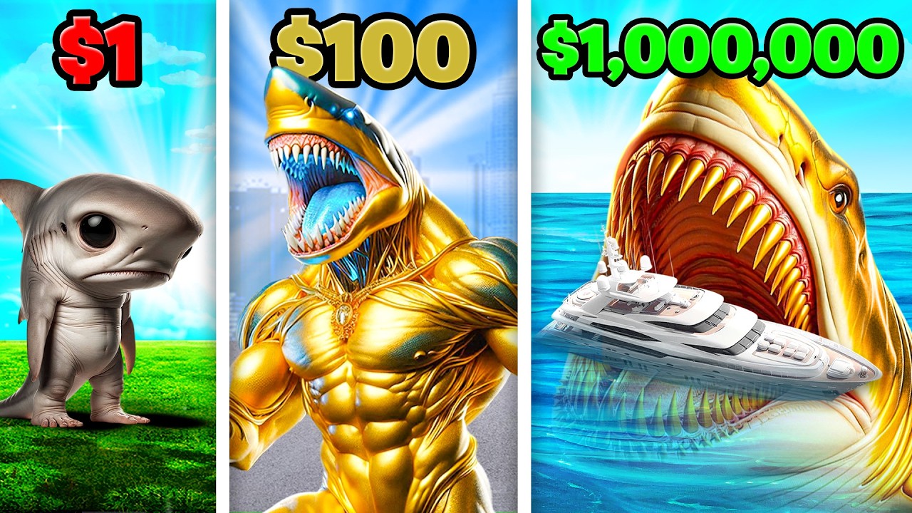 $1 To $1,000,000 MEGALODON In GTA 5!
