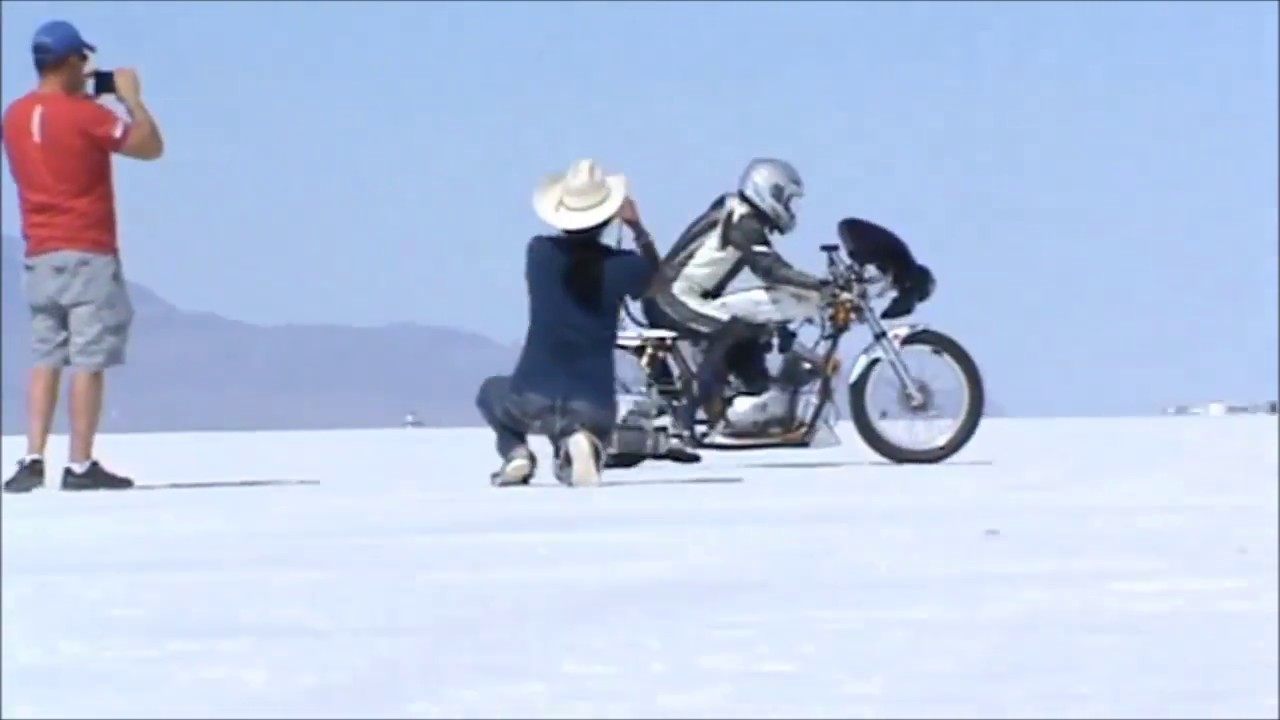 Una Morini 350 a Bonneville - Il Record