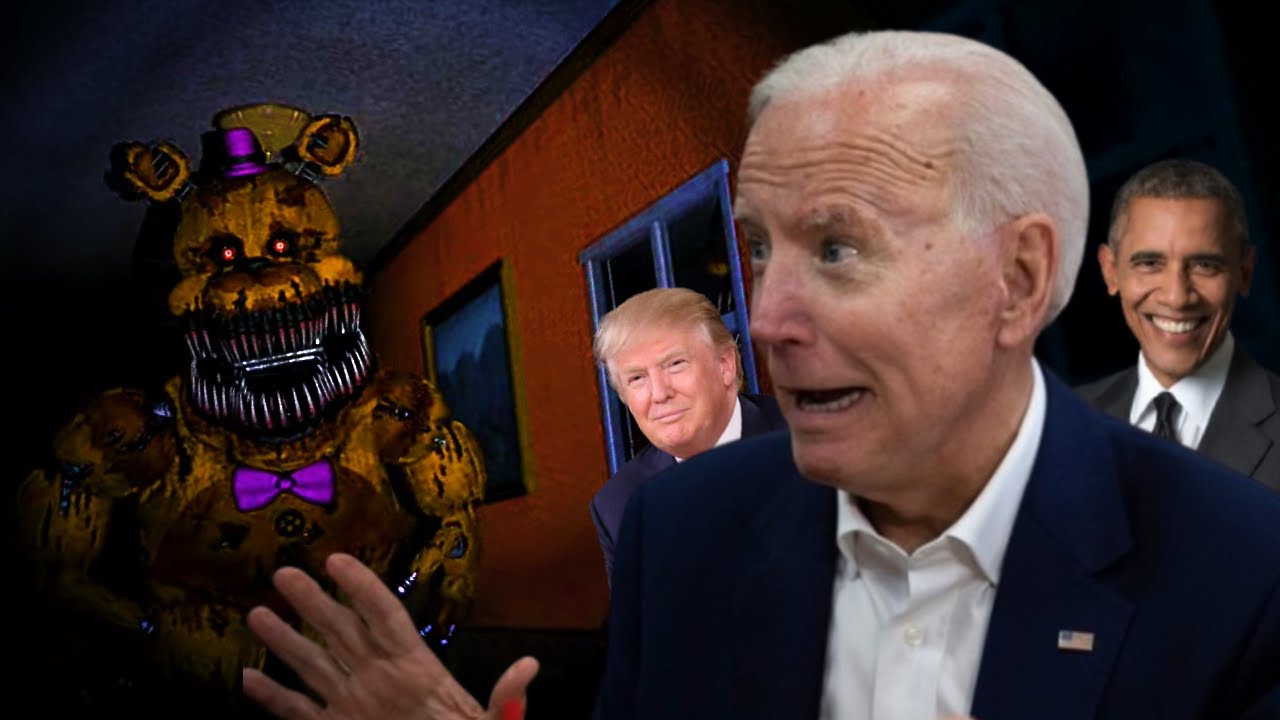 Президенты США заставили Джо Байдена сыграть в FNAF 4 (спецвыпуск к Хэллоуину)