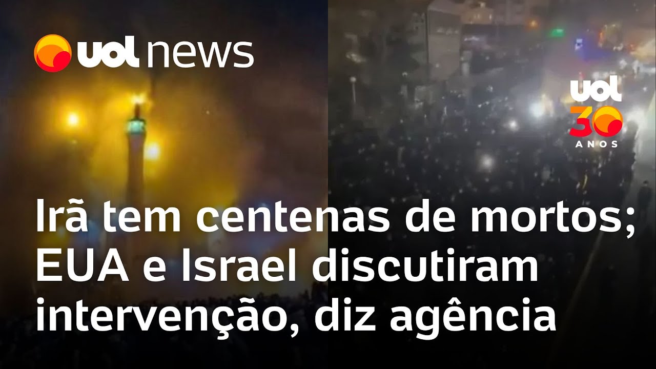 Protestos no Ir&atilde; deixam centenas de mortos; EUA e Israel discutiram interven&ccedil;&atilde;o no pa&iacute;s, diz ag&ecirc;ncia