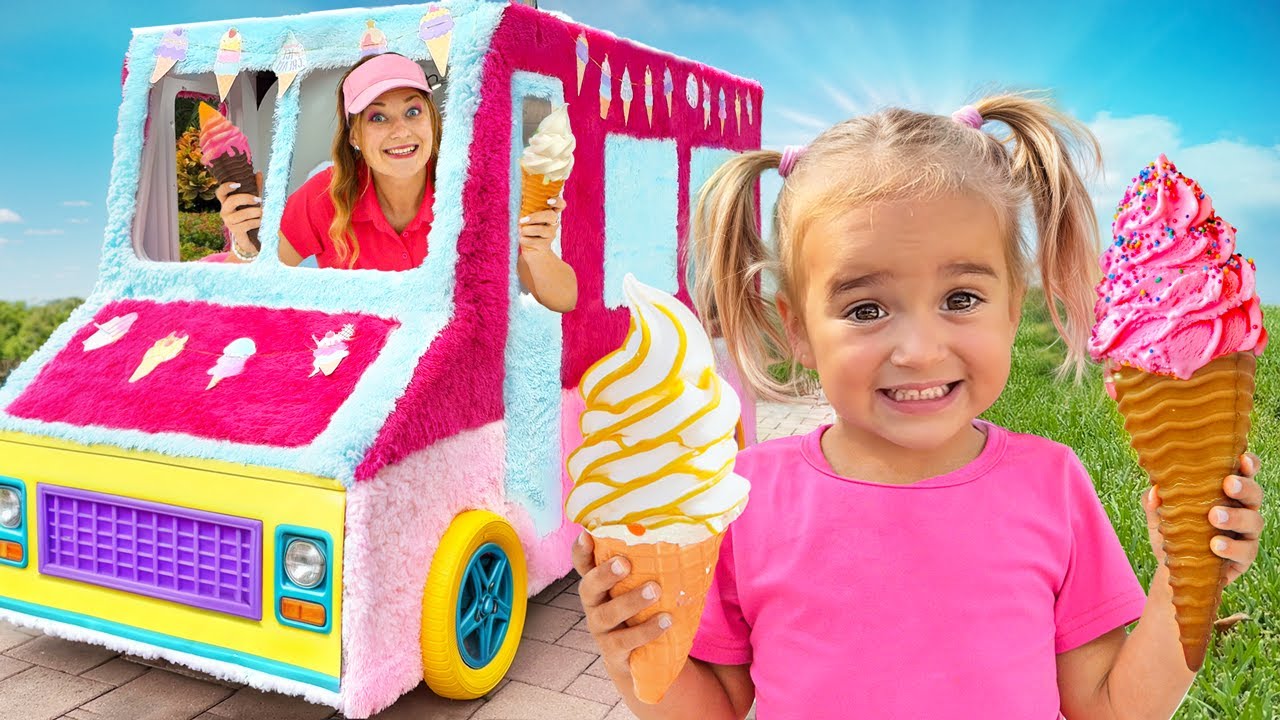 Alice và Sasha khám phá xe bán kem của dì