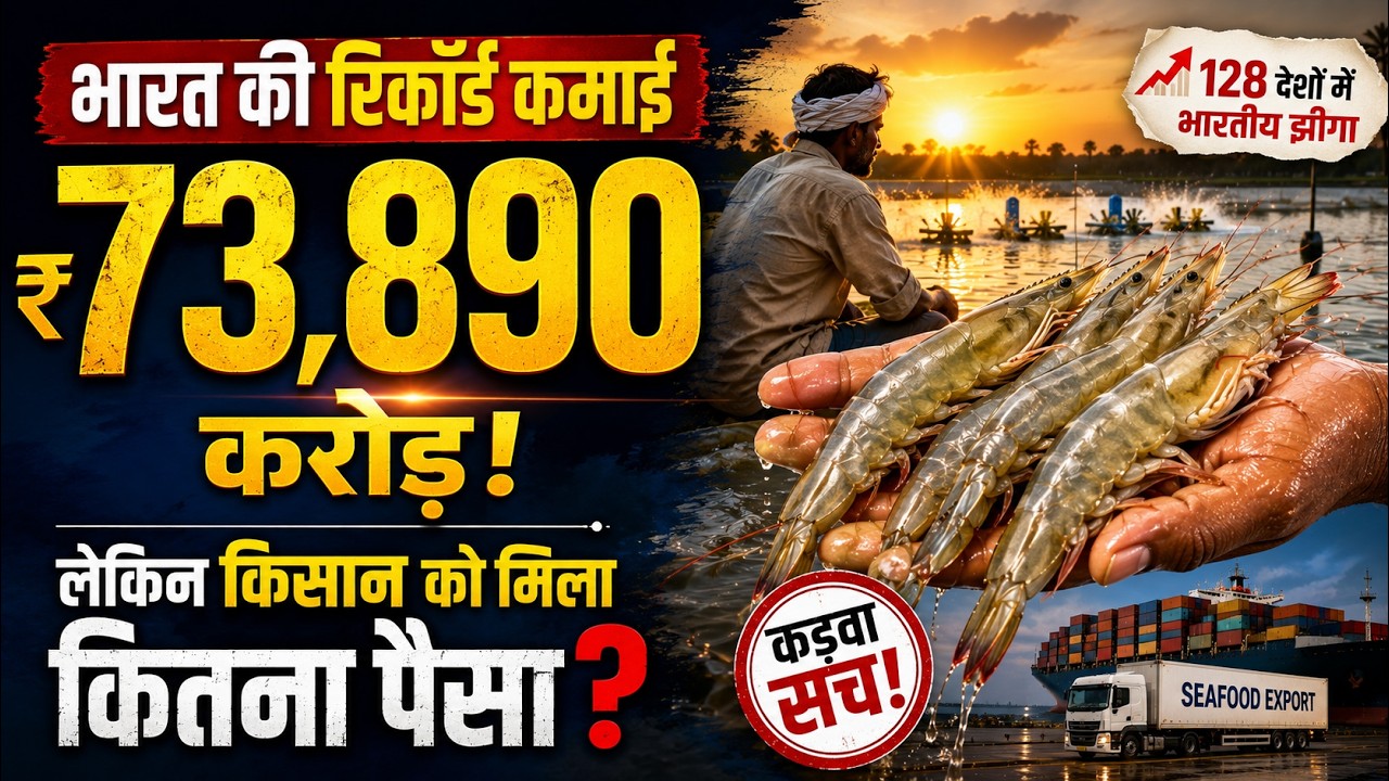 India Earned ₹73,890 Crore from Seafood Exports &ndash; But What Did Shrimp Farmers Get? | Fishery News