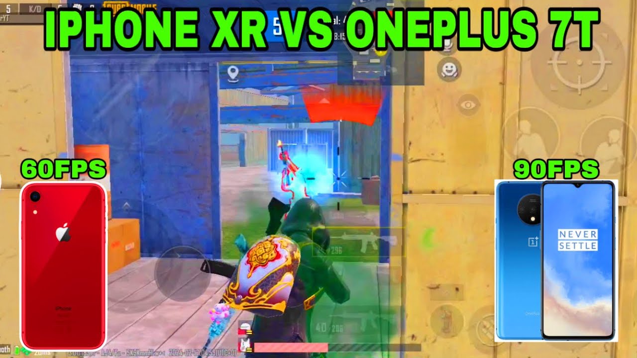 IPHONE XR VS ONEPLUS 7T | PUBG TEST 2024 | 1V1 TDM