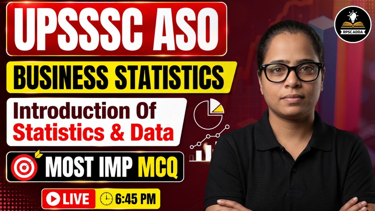 UPSSSC ASO 2026: Business Statistics | Introduction of Statistics & Data महत्वपूर्ण MCQ | RPSC Adda