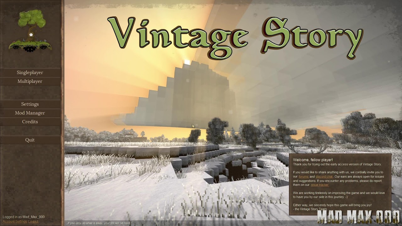 A tale older than time. Vintage Story long play world.