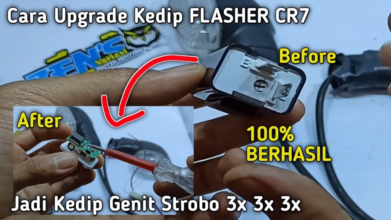 Flasher sein genit, dimodif kedip strobo