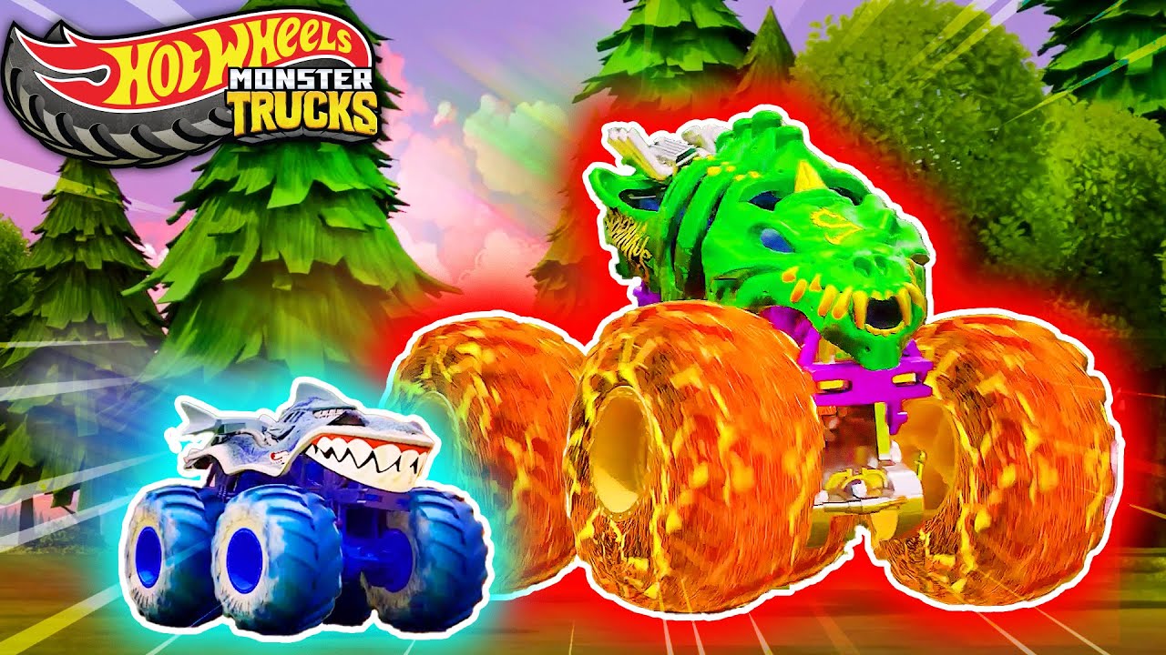 Besiege Skelesaurus! 💀🦖💥 | Hot Wheels Monster Trucks