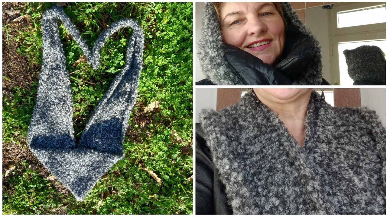 Sciarpa-cappuccio. Acessorio semplice, veloce e alla moda. Tutorial-spiegazione per i principianti.