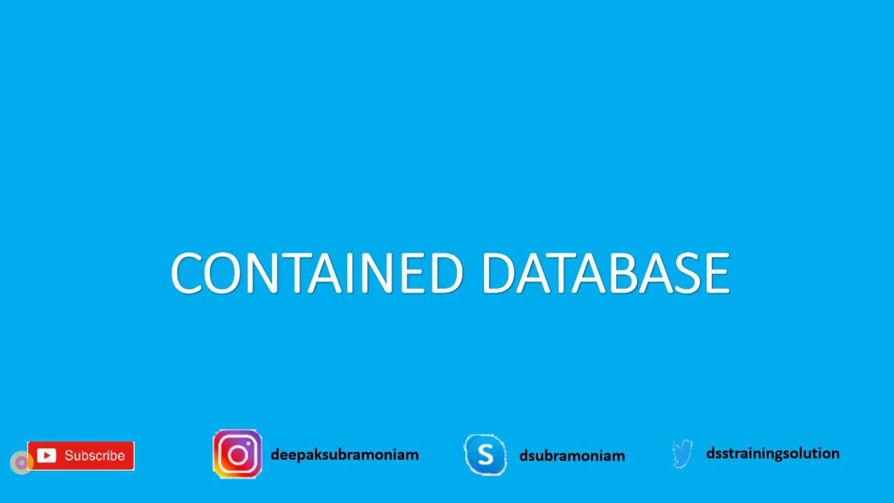 SQL CONTAINED DATABASE | SQL DBA | EXPLAINED IN TAMIL
