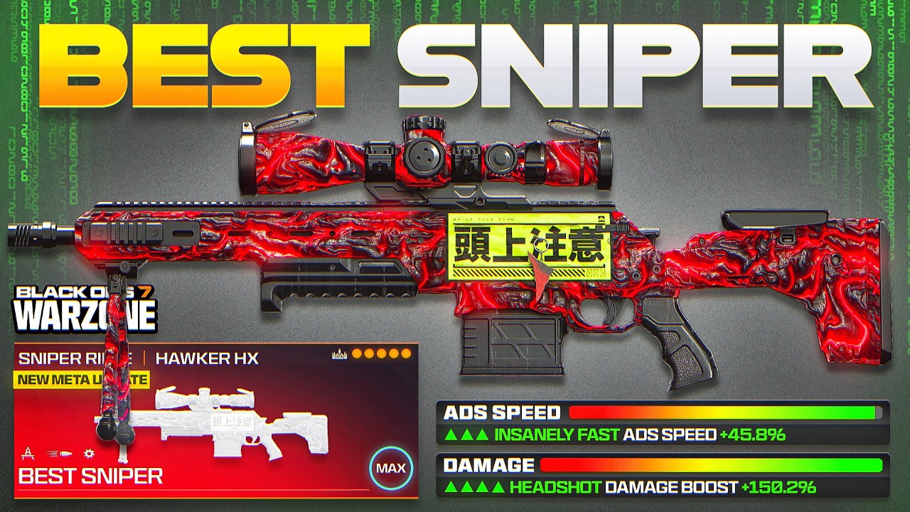the BEST ONE SHOT SNIPER META LOADOUT for WARZONE BO7! (Best Hawker HX Class Setup in Warzone)