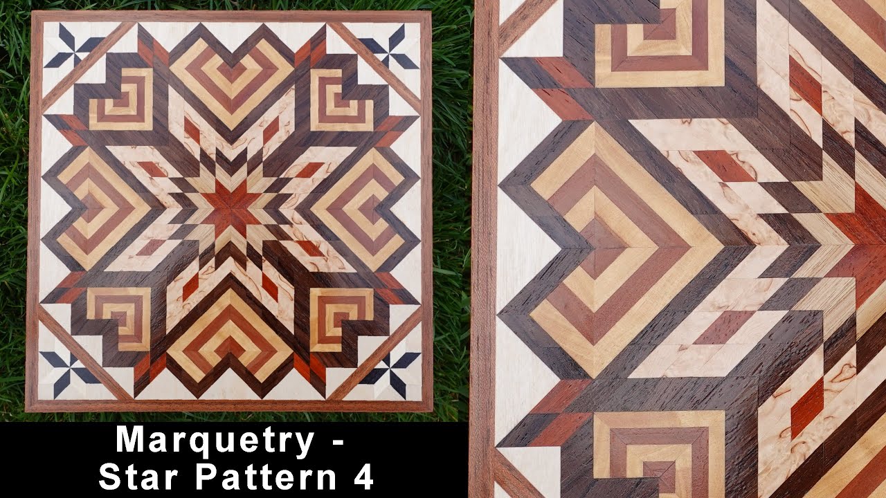 🌟 From Tiny Pieces to Perfection – Step-by-Step Marquetry Star! 🌟