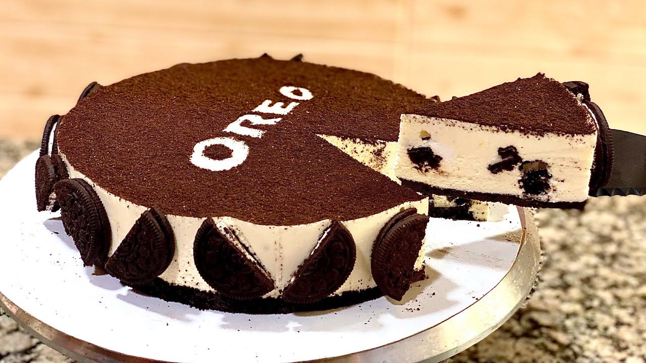 Cheesecake oreoحصلني الشاف  كنصوب تشيز كيك أوريو قال ليا غادي ندير ليه نوض و نوض 😂😂😂😂