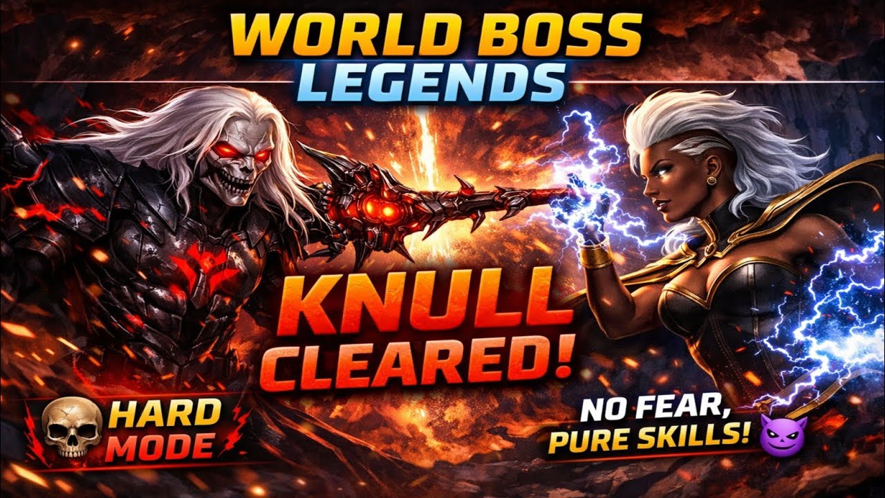 Storm vs Knull Gameplay | World Boss Legends | Marvel Future Fight
