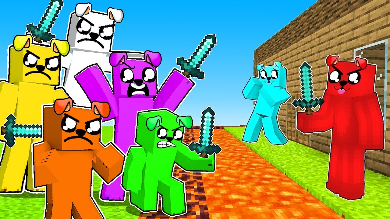 KOLOROWE PIESKI vs TAJNA BAZA w Minecraft 😱