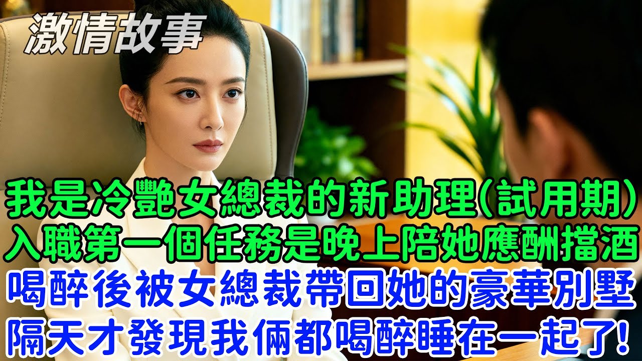 我是冷艷女總裁的新助理（試用期），入職第一個任務是晚上陪她應酬擋酒，喝醉後被女總裁帶回她的豪華別墅，她：你今晚就睡我家吧！我：啥情況？隔天才發現我倆都喝醉滾在一起了！
