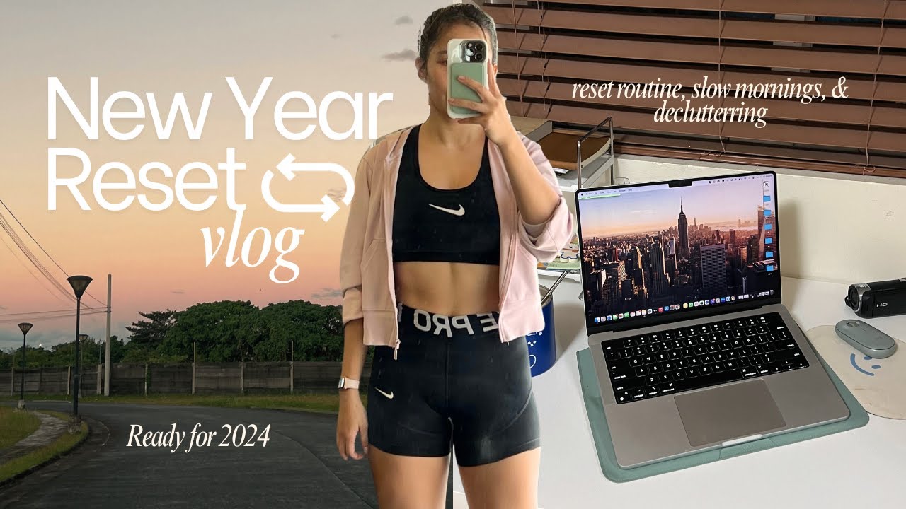 reset routine for 2024 ☁️ productive mornings, declutterring, and getting back on track 🌸