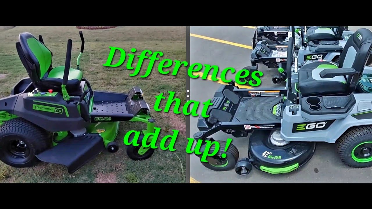 EGO Z6 & Greenworks PRO 60V Crossoverz Electric zero turn comparison!
