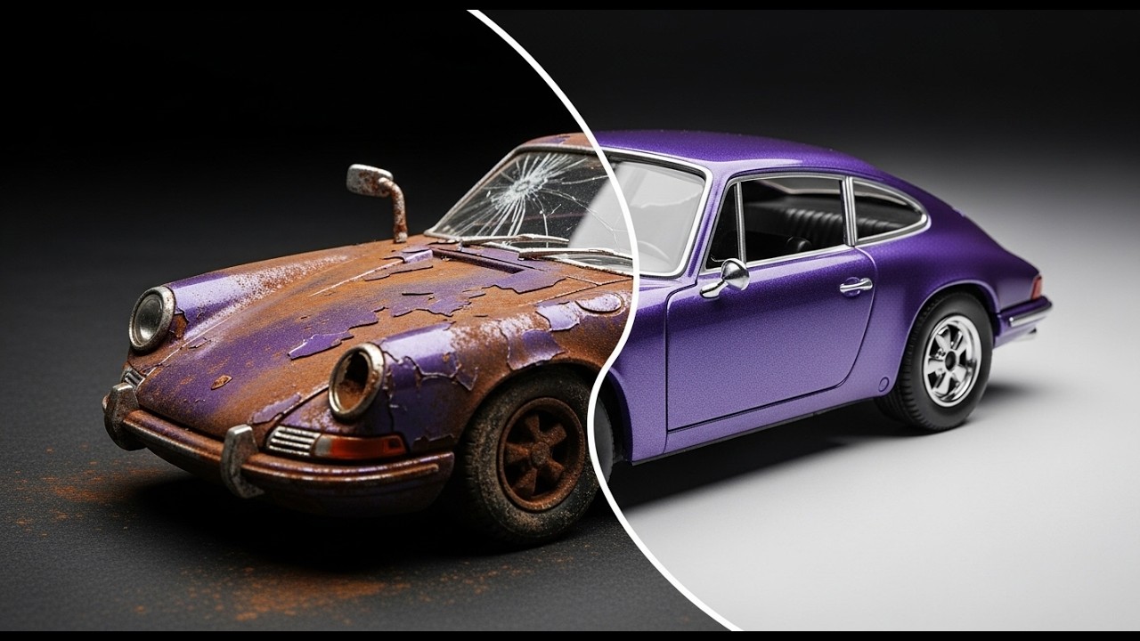 ASMR Toy Car Full Restoration Matchbox 1963 Porsche 911 from Abandond to New
