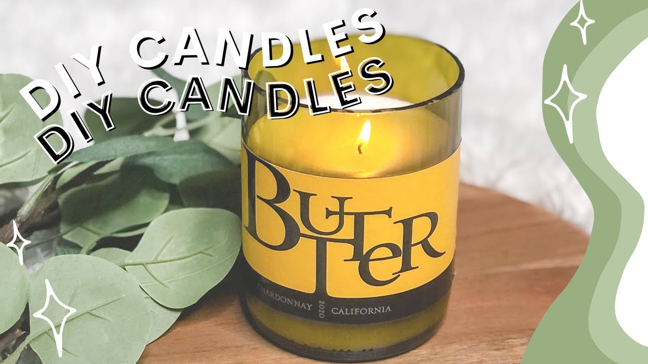 EASY DIY WINE BOTTLE CANDLE l STEP-BY-STEP DIY CANDLE MAKING l BOTTLE CUTTING TUTORIAL