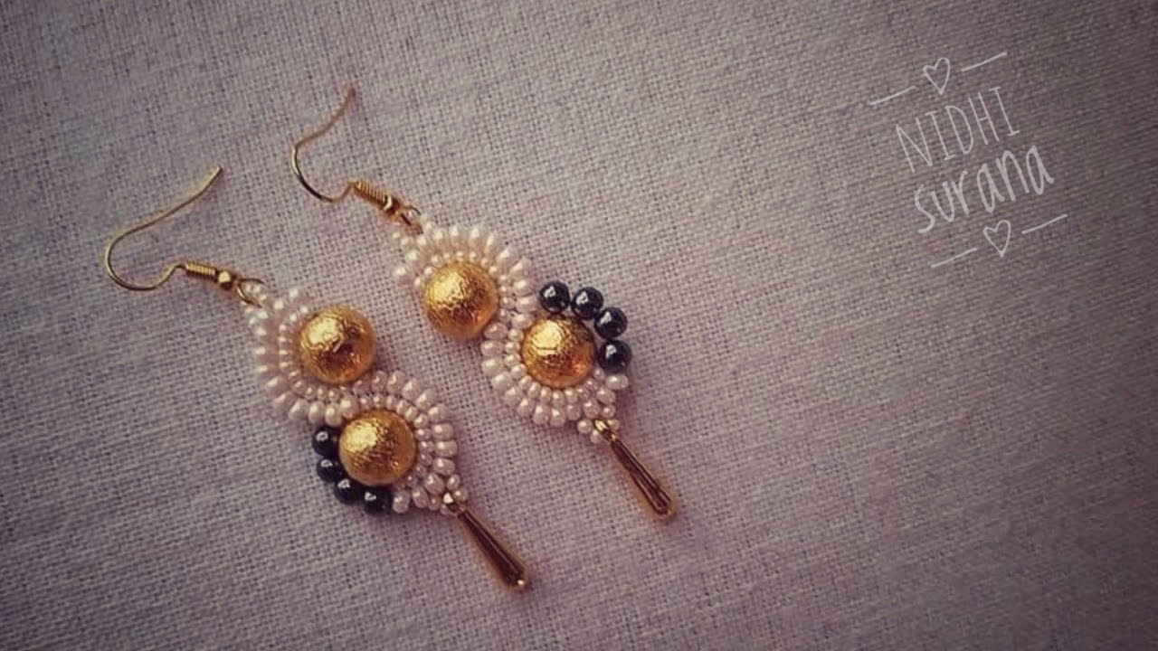 ⚜️ Seahorse Earrings, Beaded Jewelry/ Aretes Tutorial diy