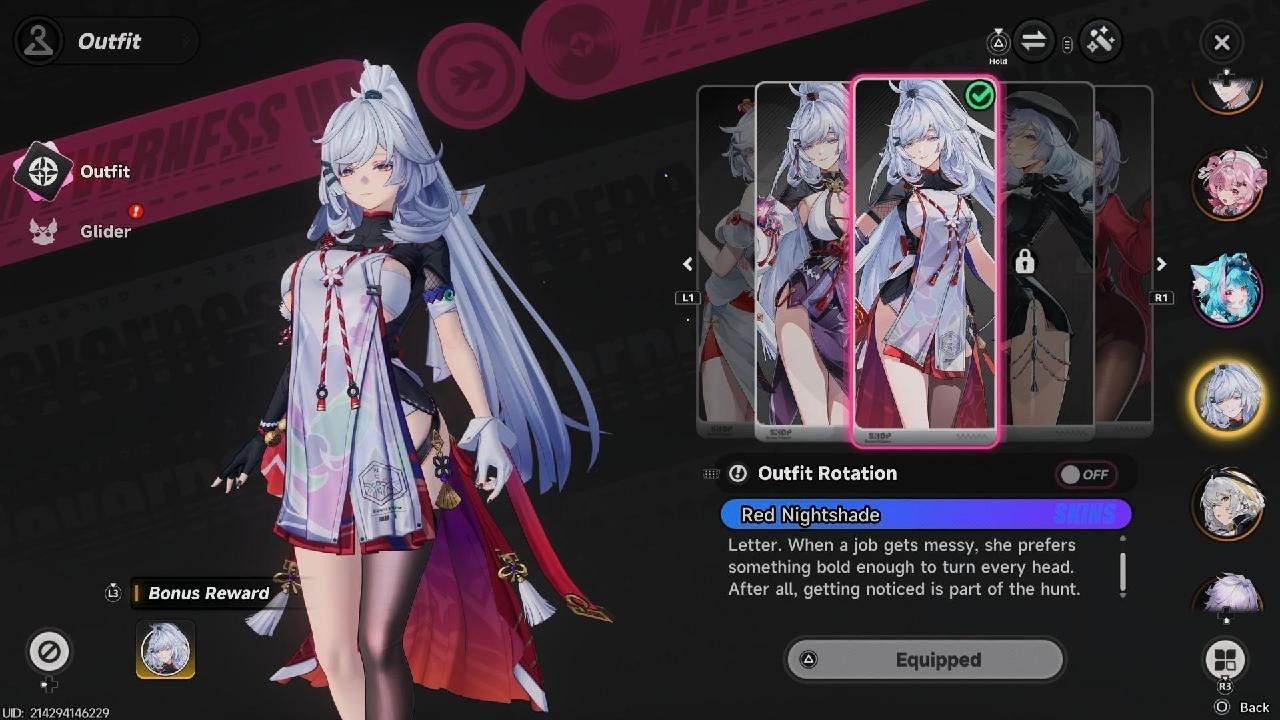NTE Putting Zankou into her correct outfit