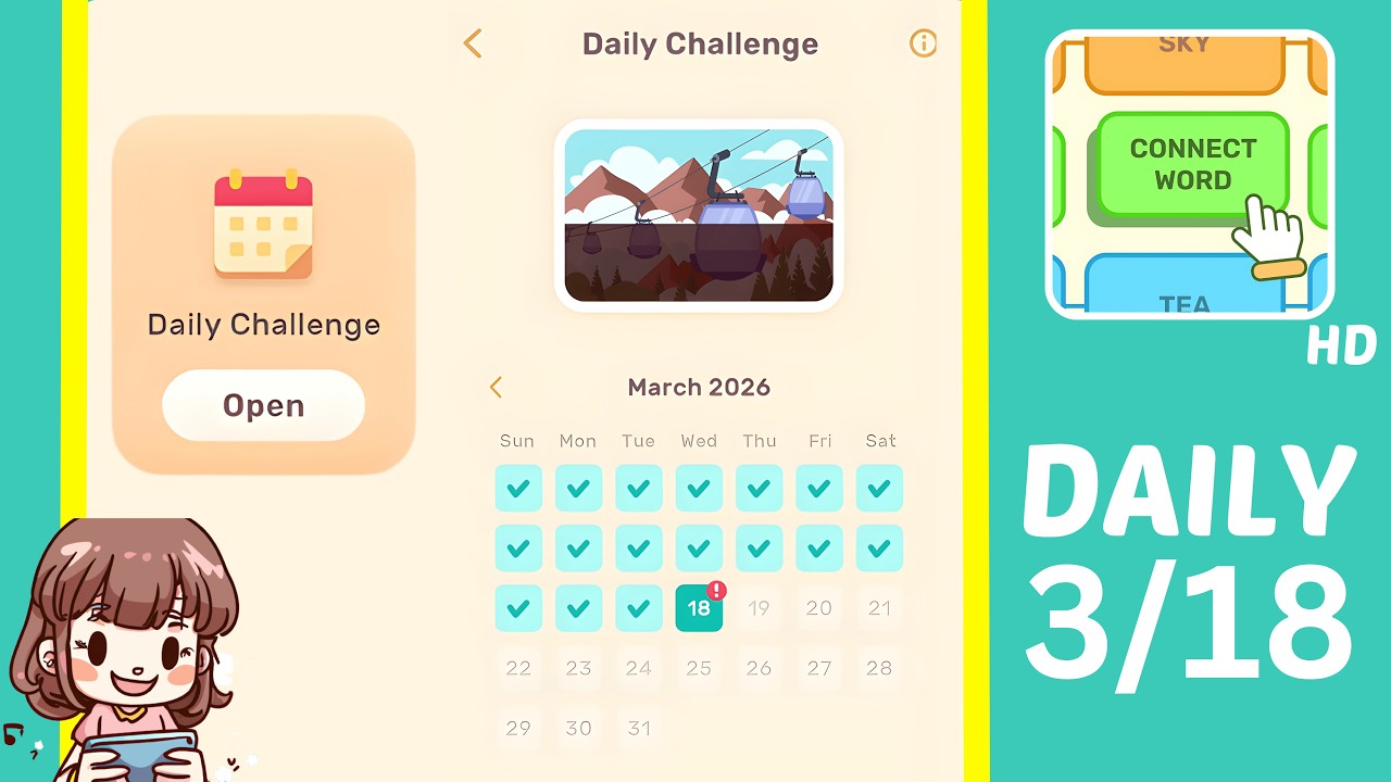 Connect Word Daily Challenge March 18 Answers Walkthrough