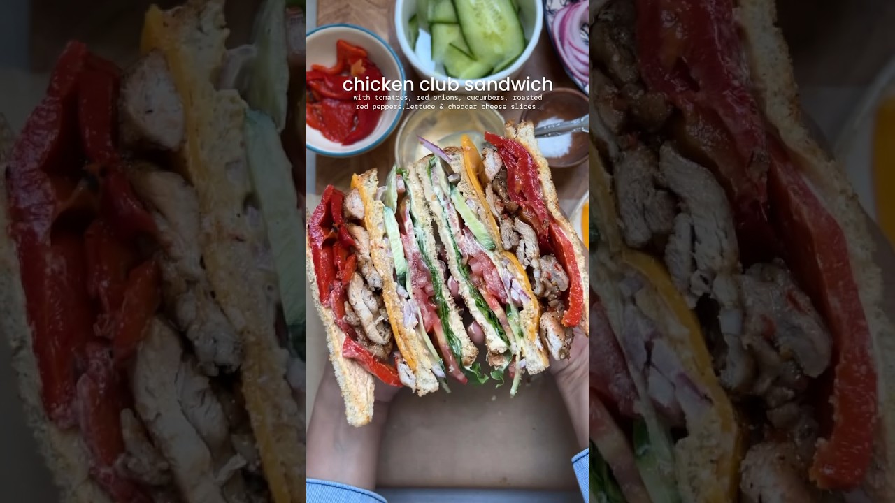 Chicken club sandwich 🥪 ( recipe in description)