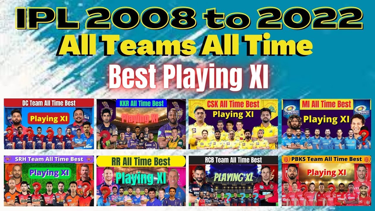 IPL All Teams All Time Best Playing 11 | IPL 2008 to 2022 All Teams Best Playing 11 | #iplhistory