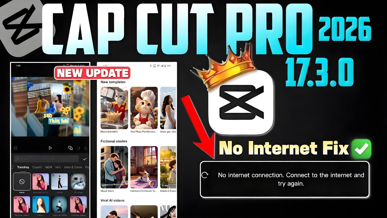 Capcut Pro New Update 17.3.0 | Cap Cut No Internet & Template All Problem Solved 100% Working ✅