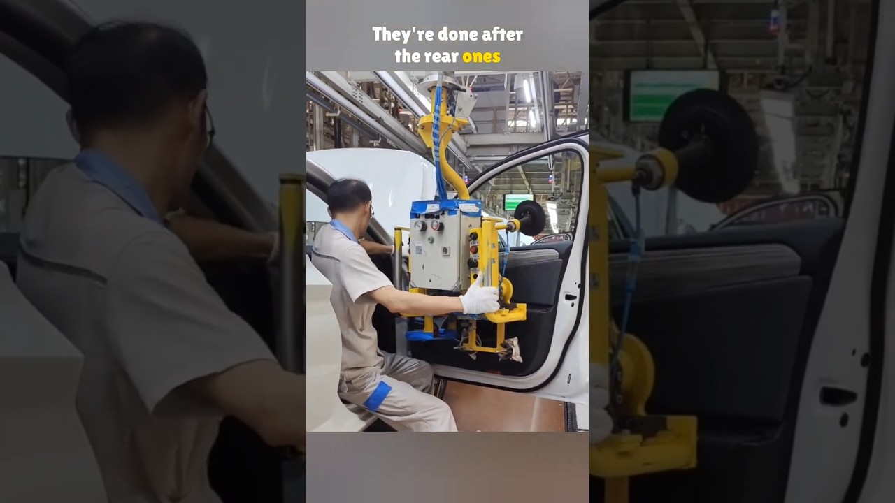Inside the Car Factory: Door Installation and Fuel Fill Process #assembly #automobile #manufacturing