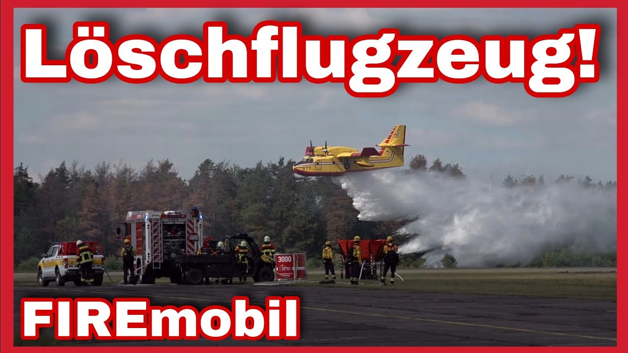 🚒LÖSCHFLUGZEUG➕️LÖSCHPANZER🚒Große Vorführung auf der FIREmobil🔥Zu Land und zu Luft⚠️