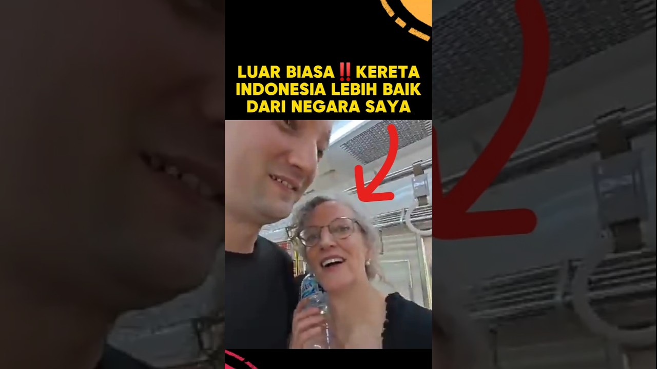 Ibu Bule Kagum Naik Kereta Indonesia #bule #shorts #fyp #viralshorts